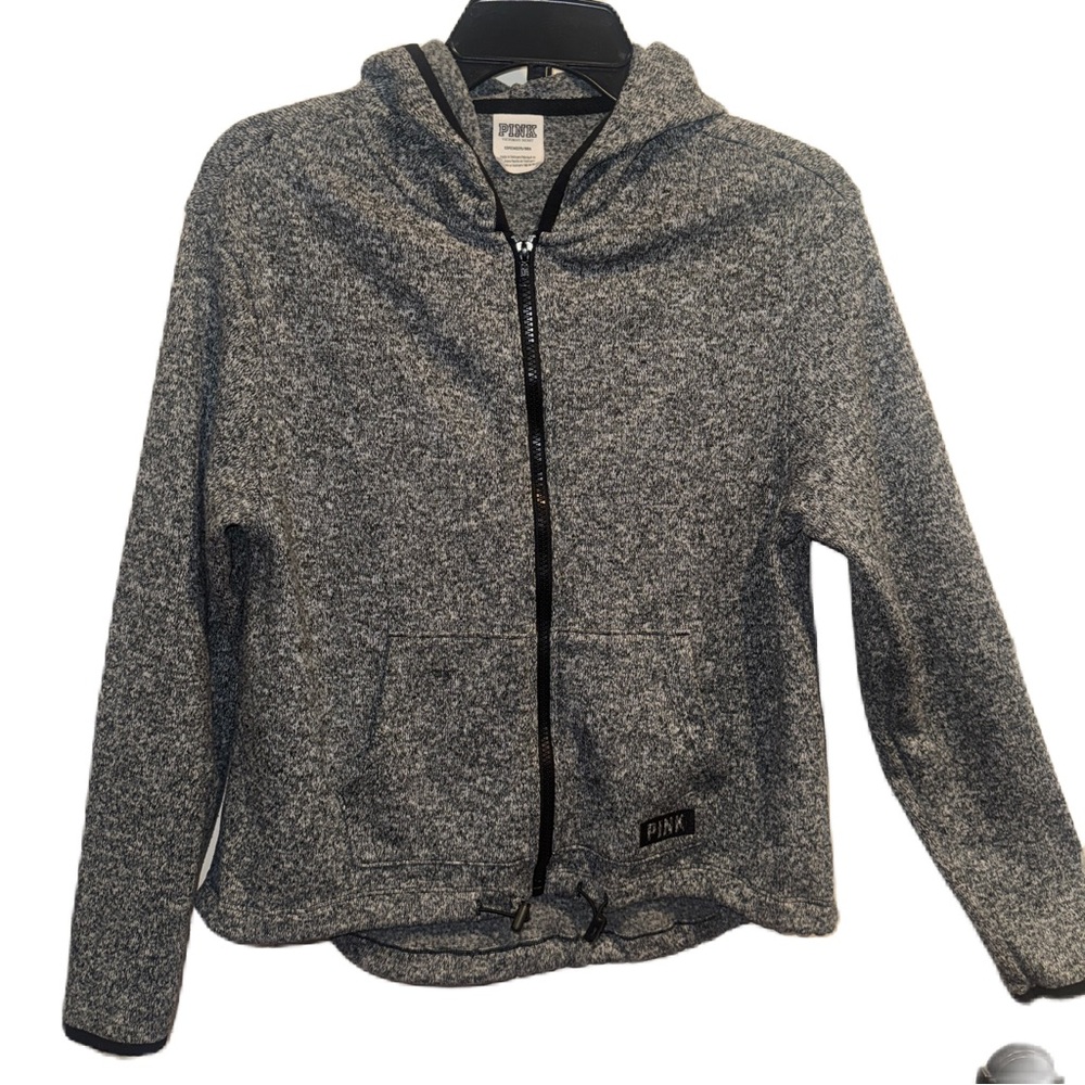 PINK Victoria's Secret Gray Textured Hoodie